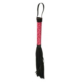 Аккуратная плетка с розовой рукоятью Passionate Flogger - 39 см.